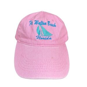Fort Walton Beach Florida Sailboat‎ Embroidered Pink Cotton Baseball Cap Hat